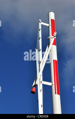 Railroad crossing à Glueckstadt, Schleswig-Holstein, Allemagne, Europe Banque D'Images