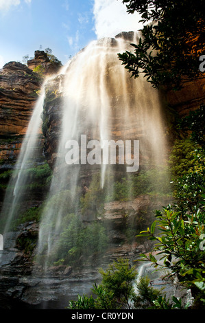 Murs en cascade de Wentworth, Blue Mountains, près de Sydney, Australie Banque D'Images