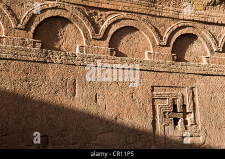 L'Éthiopie, région d'Amhara, Lalibela, Bet Meskal, Église inscrite au Patrimoine Mondial de l'UNESCO Banque D'Images