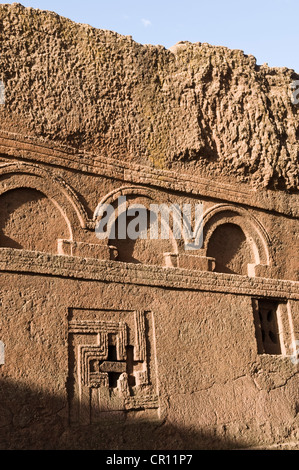 L'Éthiopie, région d'Amhara, Lalibela, Bet Meskal, Église inscrite au Patrimoine Mondial de l'UNESCO Banque D'Images