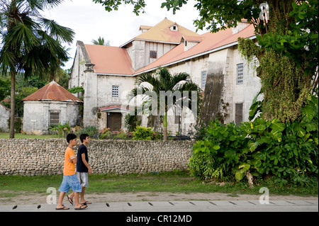 L'île de Bohol, Philippines, l'eglise de Baclayon construite par les jésuites en 1595 Banque D'Images