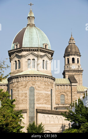 L'île de Luzon, Philippines, Manille, quartier historique d'Intramuros, La Cathédrale de Manille Banque D'Images