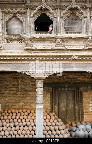 Au Népal, la vallée de Katmandou classée au Patrimoine Mondial de l'UNESCO, Zone Bagmati, Bhaktapur, le potter's square Banque D'Images