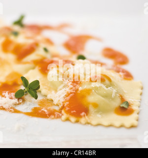 Close up de l'assiette de pâtes Sarde Banque D'Images