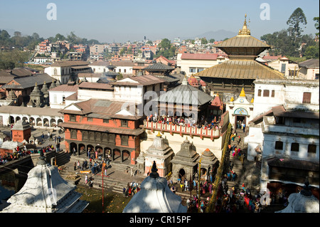 Népal La Vallée de Katmandou classée au Patrimoine Mondial de l'UNESCO Zone Bagmati Pashupatinath Kathmandou lieu sacré dédié à Shiva Banque D'Images