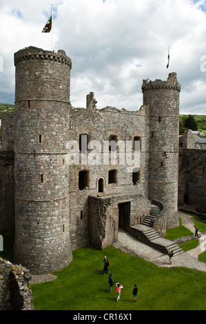 Photos d'architecture d'Harlech Castle, construit pour Edward 3e par Maître James de Saint George Banque D'Images