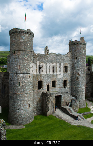 Photos d'architecture d'Harlech Castle, construit pour Edward 3e par Maître James de Saint George Banque D'Images