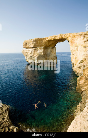 Malte, Gozo Island, Gnejna Bay Banque D'Images