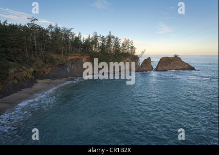 USA, Ohio, Coos Comté, Shore Acres State Park, vue côtière Banque D'Images