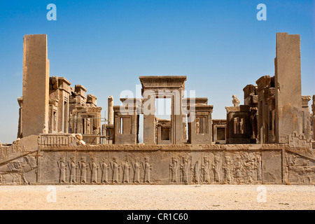 L'Iran, la province du Fars, Persépolis, Patrimoine Mondial de l'UNESCO, le palais de Darius Ier Banque D'Images