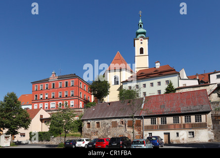 Musée de la ville et l'église paroissiale de St Georg, à Neustadt an der Waldnaab, Haut-Palatinat, Bavaria, Germany, Europe Banque D'Images