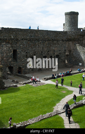 Château de Harlech Harlech domine la ville avec des murs épais et étonnante histoire Banque D'Images