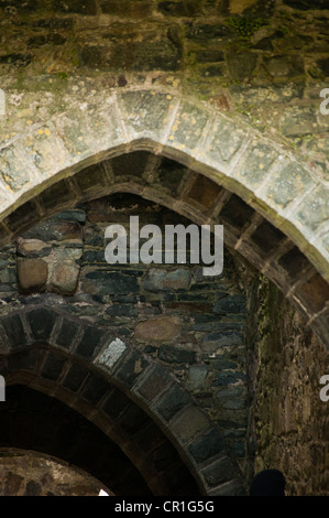 Château de Harlech Harlech domine la ville avec des murs épais et étonnante histoire Banque D'Images