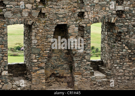 Château de Harlech Harlech domine la ville avec des murs épais et étonnante histoire Banque D'Images