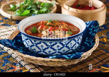 Poulet au curry Panang Thai Thaïlande Food Banque D'Images