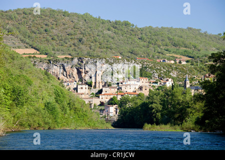 La France, l'Aveyron, le Parc Naturel Régional des Grands Causses, Peyre sur Tarn banques, nommées Les Plus Beaux Villages de France Banque D'Images