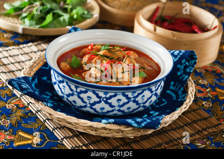 Poulet au curry Panang Thai Thaïlande Food Banque D'Images