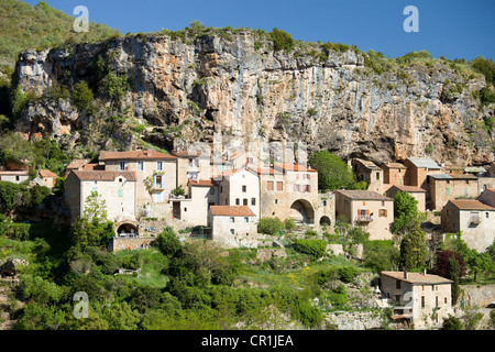 La France, l'Aveyron, le Parc Naturel Régional des Grands Causses, Peyre sur Tarn banques, nommées Les Plus Beaux Villages de France Banque D'Images