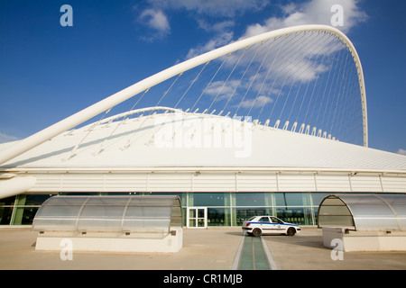 Grèce, Athènes, Attique, Maroussi, stade olympique OAKA construit en 2004 par l'architecte Santiago Calatrava, vélodrome Banque D'Images