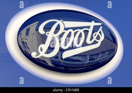 'Boots' store shop pharmacie pharmacie sign Banque D'Images