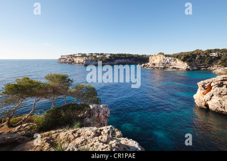 Plage Cala Llombards, Santanyi, Majorque, Iles Baléares, Espagne, Europe Banque D'Images