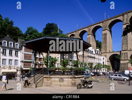 La France, Finistère, Morlaix, le centre-ville Banque D'Images