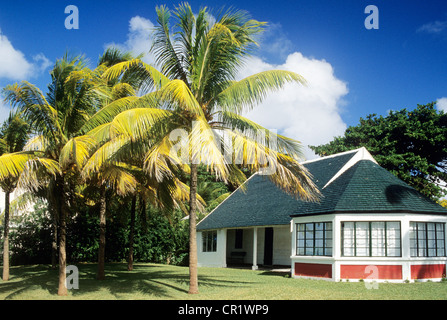 L'Ile Maurice, district de Grand-Port, pointe d'Esny (Esny pointe), maison de bord de mer Banque D'Images