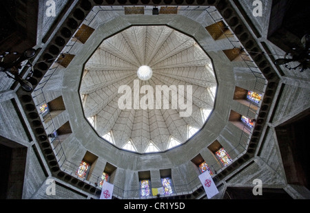 Intérieur de la coupole de l'église de l'Annonciation à Nazareth, Israël Banque D'Images