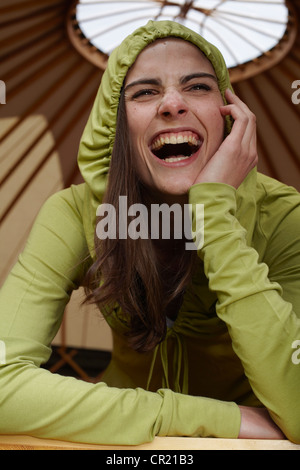 Close up of womans smiling face Banque D'Images