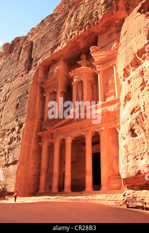 Le CONSEIL DU TRÉSOR, PETRA, JORDANIE, Moyen-orient Banque D'Images