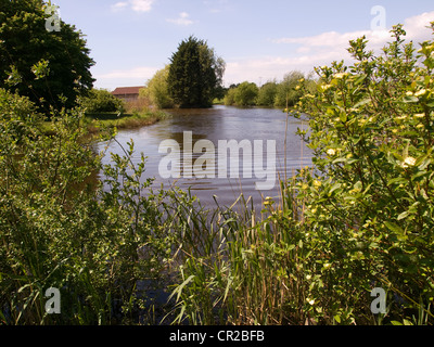 Piste avec méfiance lake Fawley Hampshire England UK Banque D'Images