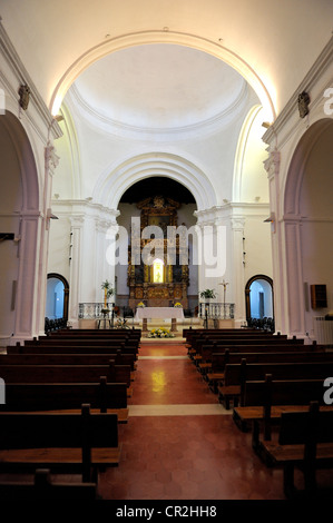 Sanctuaire de la Vierge de El Toro photos de l'intérieur de l'église au sommet du Monte toro espagne Minorque Banque D'Images