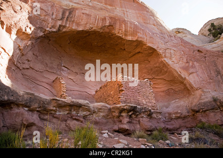 Saddlehorn Pueblo dans Canyon of the Ancients National Monument, Colorado Banque D'Images