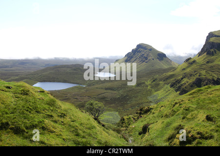 Quiraing magnifique paysage sur l'île de Skye en Ecosse Banque D'Images