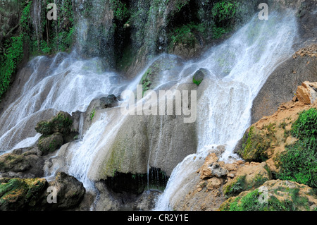 Cascade dans le Parc Naturel El Nicho, Parque El Nicho, près de Cienfuegos, Cuba, Antilles, Caraïbes, Amérique Centrale Banque D'Images