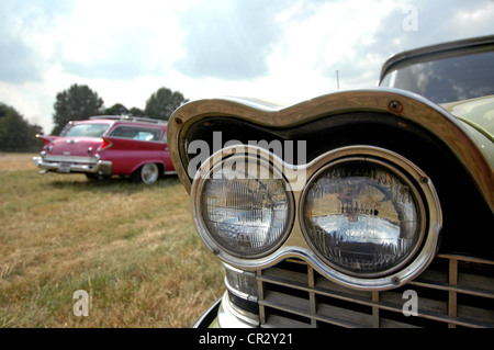 L'ADNF Street Rod Association Nationale (Nostalgie) Tiers-de-événement à Shakespeare County Raceway, au Royaume-Uni. Banque D'Images