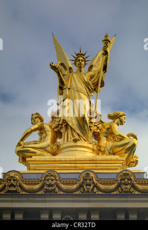 France Opéra de Paris Statue Détail haut Building Banque D'Images