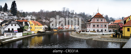 Centre-ville historique de Cesky Krumlov, Bohemian, Site du patrimoine mondial de l'UNESCO, la Bohême, République Tchèque, Europe Banque D'Images