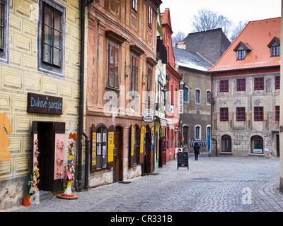 Centre-ville historique de Cesky Krumlov, Bohemian, Site du patrimoine mondial de l'UNESCO, la Bohême, République Tchèque, Europe Banque D'Images