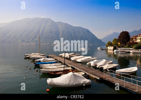 L'Italie, la Lombardie, le lac de Côme, Sala Comacina village Banque D'Images