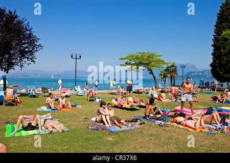 Italie, Vénétie, Lake Garda, Lazise Banque D'Images