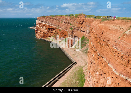 L'éminent des falaises de grès rouge de Heligoland, Helgoland, Schleswig-Holstein, Allemagne, Europe Banque D'Images