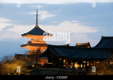 Le Japon, l'île de Honshu, la région de Kinki, ville de Kyoto, Temple Kiyomizu Dera UNESCO World Heritage Banque D'Images