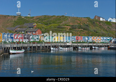 Port de l'île de Helgoland, Schleswig-Holstein, Allemagne, Europe Banque D'Images