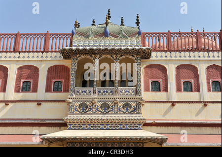 Chandra Mahal city palace, Jaipur, Rajasthan, Inde du Nord, Inde, Asie du Sud, Asie Banque D'Images