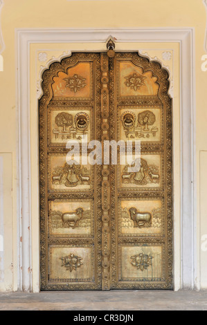 Entrée privée, Chandra Mahal, City Palace, Jaipur, Rajasthan, Inde du Nord, Inde, Asie du Sud, Asie Banque D'Images