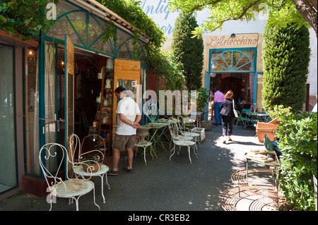 La France, Vaucluse, Luberon, Isle sur la Sorgue, Village de l'Antic boutiques autour de la gare, premier village créé dans un ancien Banque D'Images