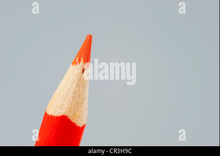 Close up of red crayon de couleur Banque D'Images