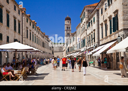 La Croatie, Kvarner, île de la côte dalmate, Dubrovnik, centre historique, patrimoine mondial de l'UNESCO Banque D'Images