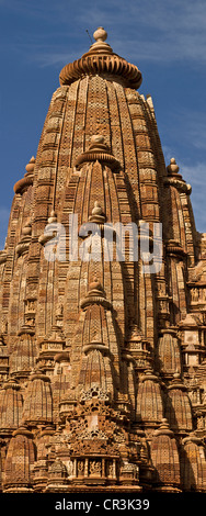 L'Inde, l'État de Madhya Pradesh, Khajuraho, site du patrimoine mondial de l'UNESCO, Kandariya Mahadev Temple construit entre 1025 et 1050 Banque D'Images